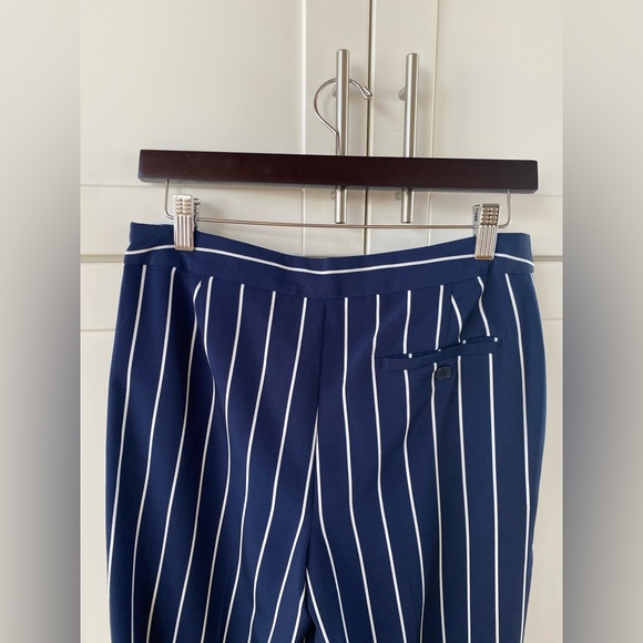 Ralph Lauren Navy Pinstripe Trouser Pants - Picture 4 of 6